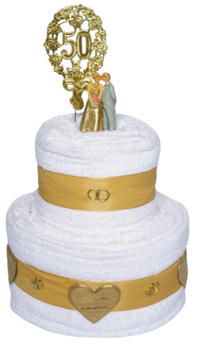 Handtuchtorte goldhochzeit - handtuchtorte,