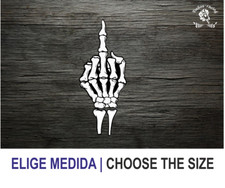 Sticker Vinilo Decal Vinyl AufklebeSkull Finger (SKL133) Dedo Peineta Mano 