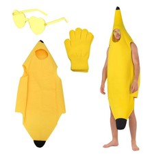 3 Piece Unisex Bananen Kostüm