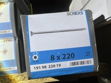 Holzschrauben Ø 8x220 - T40 / 100stk. / Verzinkt Senkkopf / H2Breg2