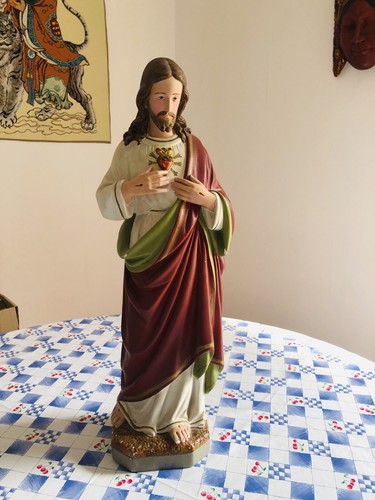 Große alte heiligenfigur herz - alte,