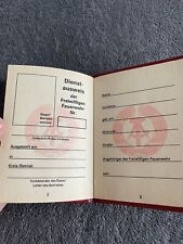 DDR: Dienstausweis: Freiwillige Feuerwehr - Blanko