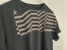 Golden Goose Deluxe Brand GGDB FLAG Premium T-Shirt Schwarz/Glitzer XS eher S/M