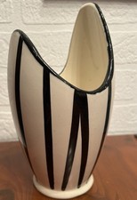 50er Jahre Vase, Schwarz-Weiß