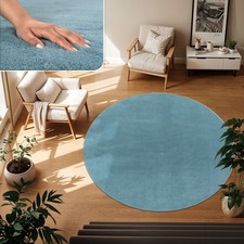 Wohnzimmer Teppich Esszimmer Kurzflor Einfarbig Modernes Design Waschbar Soft