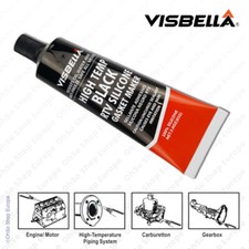VISBELLA OFEN GLASTÜRKLEBER Hochtemperatur Silikon Dichtung schwarz 85g