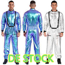 DE~Astronaut Kostüm Erwachsene Raumfahrer Uniform Space Kostüme Metallic Overall