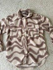 Flanellhemd Damen Kinder kariert Baumwolle - beige Gr. 164 Gr.S NEU!