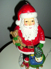 eine Handgefertigte Weihnachtsdekos-Kerze Weihnachtsmann  - ca. 40 cm groß