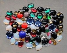 Konvolut 250 g Cabochons & Schmucksteine Glas Hobby | Bastelbedarf Vintage