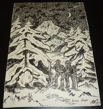 Winterlandschaft Wanderer in