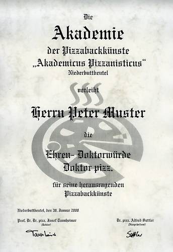 Diplom urkunde ehren doktor - diplom,