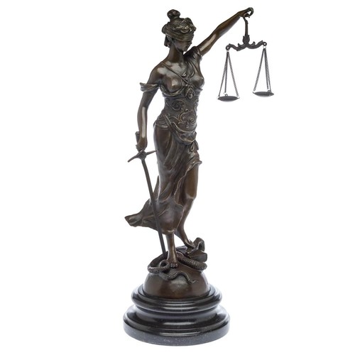 Bronzeskulptur justitia bronze - bronzeskulptur,