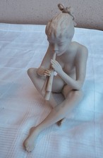 Porzellan Kaiser Figur Skulptur , Flötenspielerin