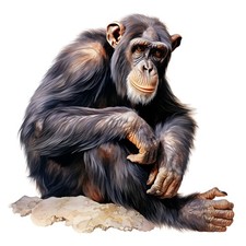 8x sticker chimpanzee car