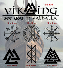 1 x Aufkleber MEGA SET - Viking Wikinger Runen Valknut Wotan Aegishjalmr Wyrd