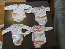 4 langärmlige Bodys (davon 3 Wickelbodys) Baby Kind 62 Sanetta Baby Club H&M 