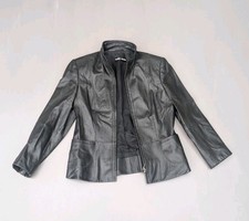 Damenjacke Gerry Weber Leder Lammleder schwarz Gr: 38