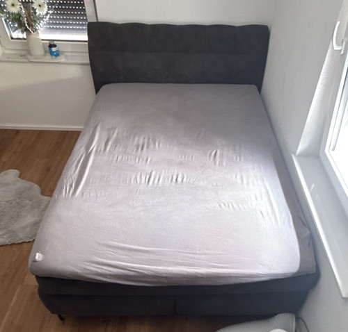 Boxspringbett 140x200 grau - boxspringbett,
