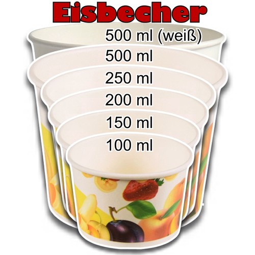 Eisbecher pappe rund - eisbecher,