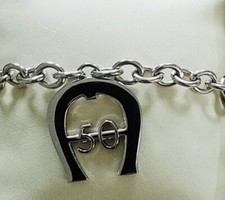 AIGNER Armband ° verchromtes Metallarmband ° OVP ° Etui Rar Elegant 5O Jahre Neu