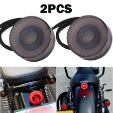 2X Rot Rund Motorrad LED