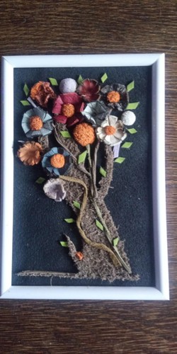 Bild blumen aus - aus, leder