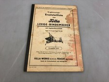 Ergänzungs- Ersatzteilliste Fella Leege Bindemäher mit Zapfwellenantrieb 1955