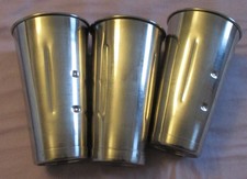 Vintage 3 x Edelstahl Hamilton Beach Malz Milchshake Mix Getränk Becher
