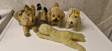 5 alte geliebte Plüsch Tiere