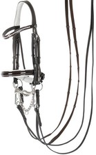 Harry´s Horse Kandare S&T Chique braun Lack/weiß schwed. RH (UVP €119,95)