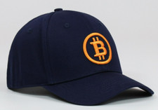 OrangePill Bitcoin Basecap Dunkelblau Baseball Cap Unisex Kappe, Crypto 3D Logo