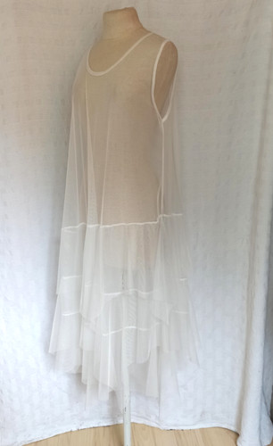Mesh tüll kleid lagenlook - kleid,