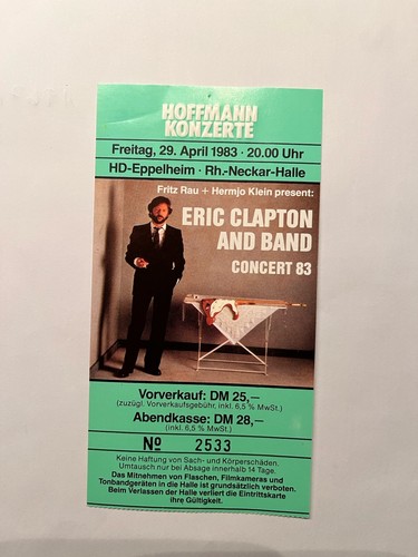 Alte konzertkarte ticket eric - ticket,