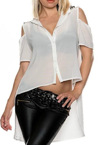 Asymmetrische damenbluse weiß - asymmetrische,