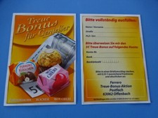 Werbeartikel / Postkarte / Mon Cheri / Treue Bonus für Genießer