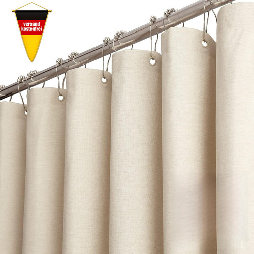 Leinen duschvorhang 180x200cm - duschvorhang,