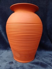 XL Ton Vase Krug Braun Vintage