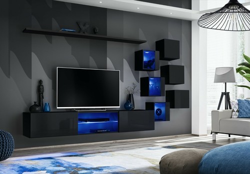 Anbauwand wohnwand schrankwand - wohnwand,