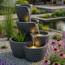 Springbrunnen Botana WW mit LED Beleuchtung Bepflanzbar Gartenbrunnen B-Ware 