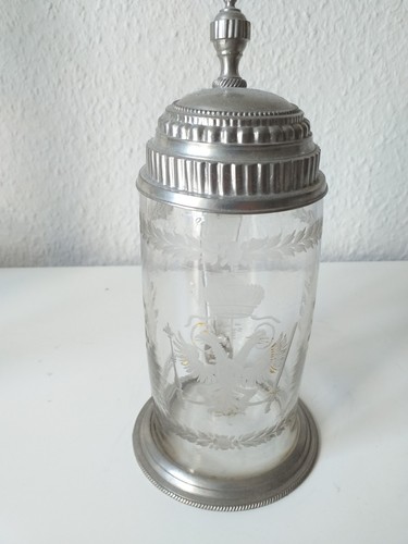 Bierkrug biedermeier glas - bierkrug,