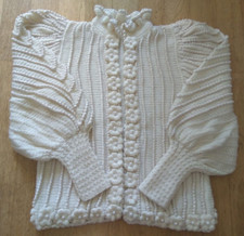 Strickjacke Damen creme Handarbeit Trachtenstrickjacke neu ungetragen Größe 36
