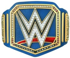 Blue Universal Championship Belt Adult Size Wrestling Title Raplica dicast 6mm