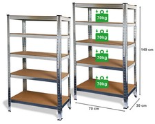 2x Ondis24 Metallregal Basti Steckregal Werkstattregal Schwerlast Kellerregal 