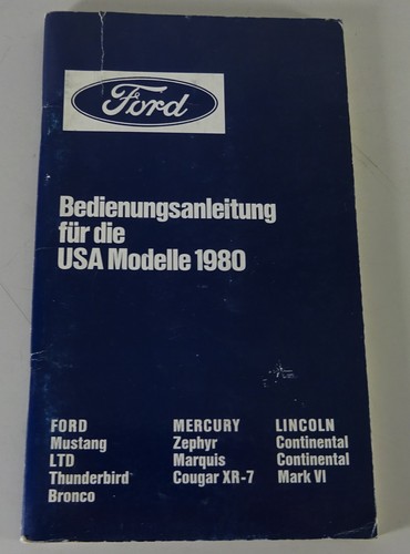 Betriebsanleitung ford mercury - ford,