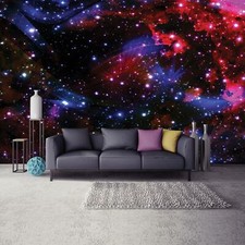 Fototapete Tapete Wandbild F03345 Bunter Weltraum Planeten Kosmos Sterne Weltrau