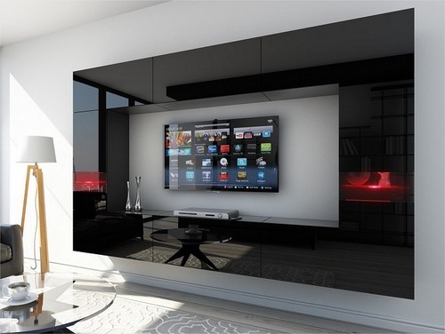Moderne wohnwand schrankwand - wohnwand,