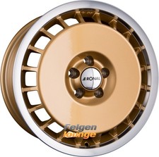 4 Alufelgen RONAL R50 AERO Racing Gold Hornpoliert 8x18 ET35 5x100 18 Zoll