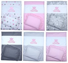 2 - 4 teiliges Baby Set für Kinderwagen - Princess - Wiege Bettwäsche