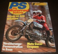 PS 2/1977 Moto Guzzi I-Convert Gespann, Suzuki GS 400, Sanglas 400, KTM MC 250